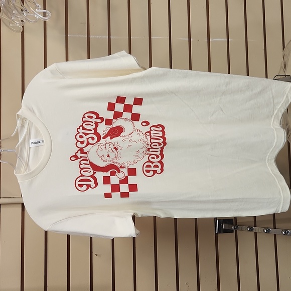 Don't Stop Believin Santa tee - Picture 1 of 2